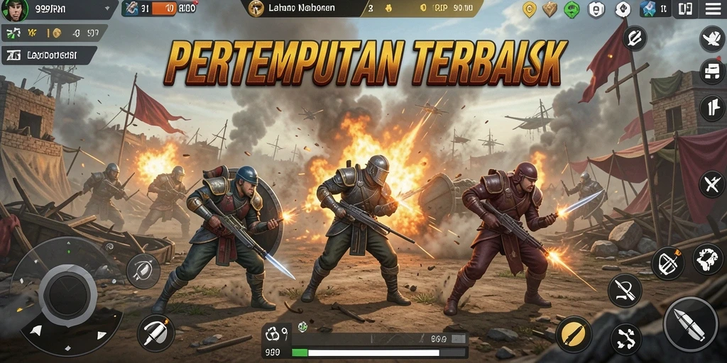 Tangkapan layar dari gameplay seru 99RP saat pertarungan sengit.
