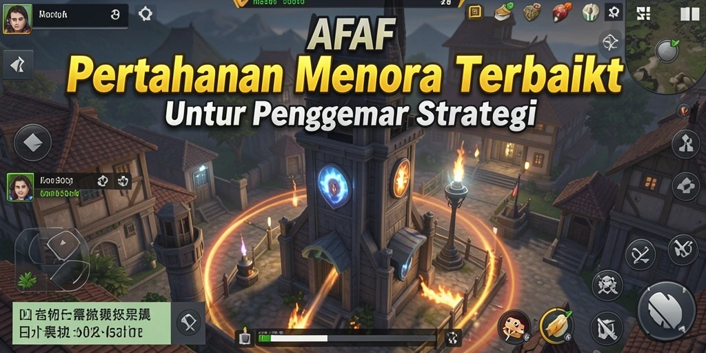 Screenshot utama AFAF menampilkan momen intens saat pertahanan menara beraksi.