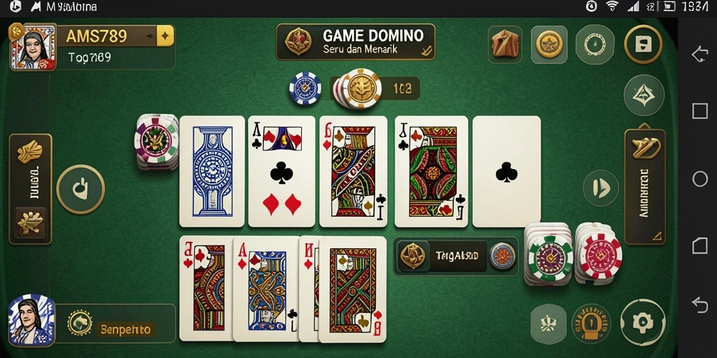 Screenshot menunjukkan gameplay seru dari permainan Domino.