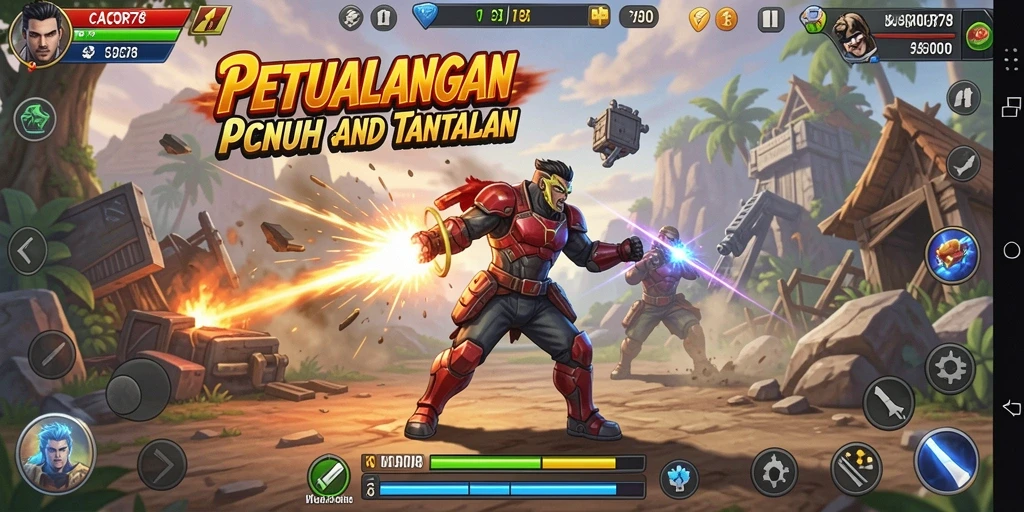 Screenshot gameplay CACOR78 yang menampilkan aksi seru dan karakter beragam.