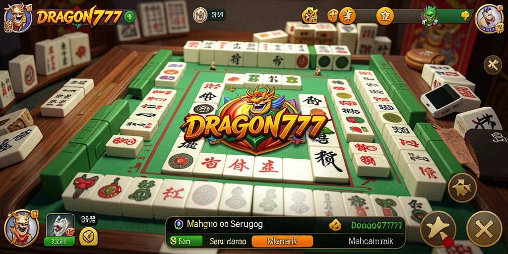 Tampilan gameplay yang menarik dari DRAGON777 di Mahjong.