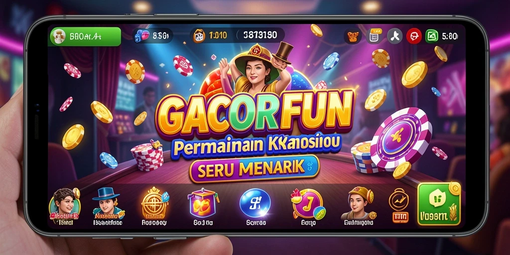 Tampilan gameplay GACORFUN yang mengasyikkan dengan dealer langsung.