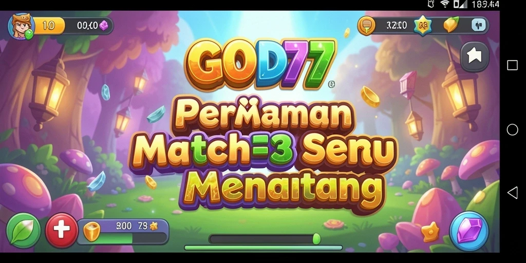 Screenshot gameplay GOD77 yang penuh warna dan seru.