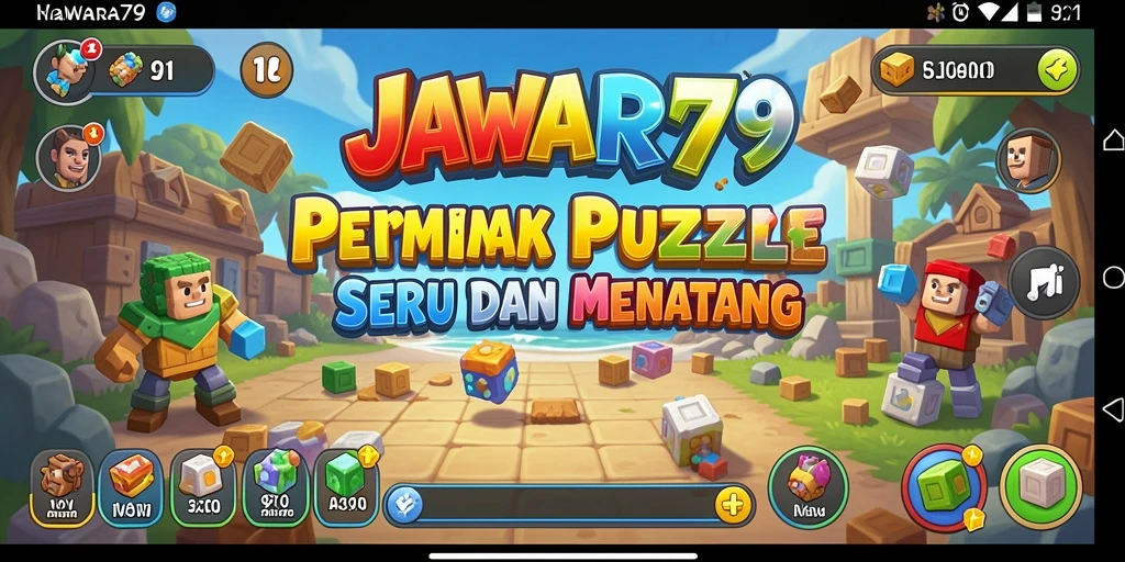 Tampilan gameplay JAWARA79 dengan berbagai level puzzle yang menantang.