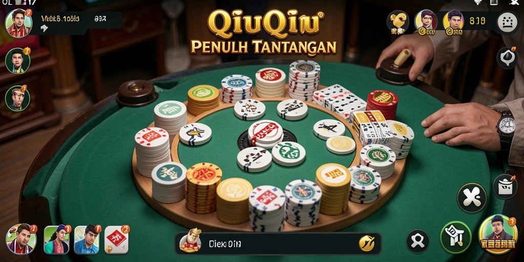 Screenshot gameplay OLX17 yang menunjukkan suasana permainan QiuQiu.