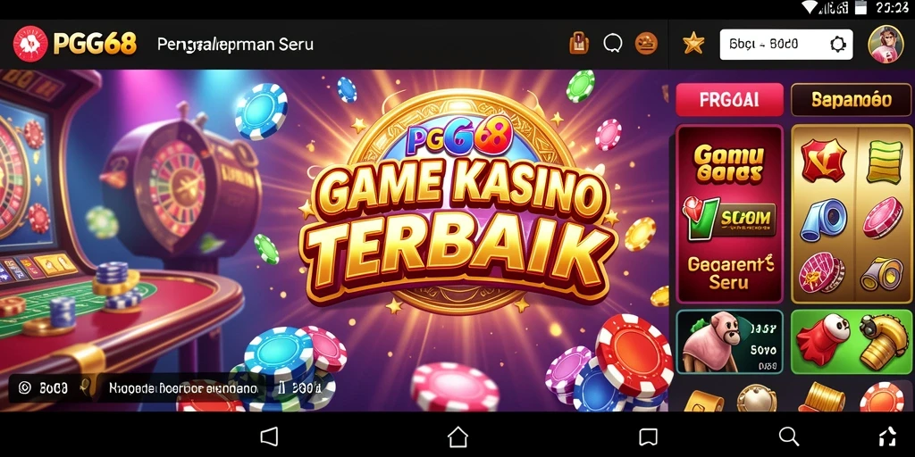 Tampilan menarik dari gameplay Kasino di PGG68