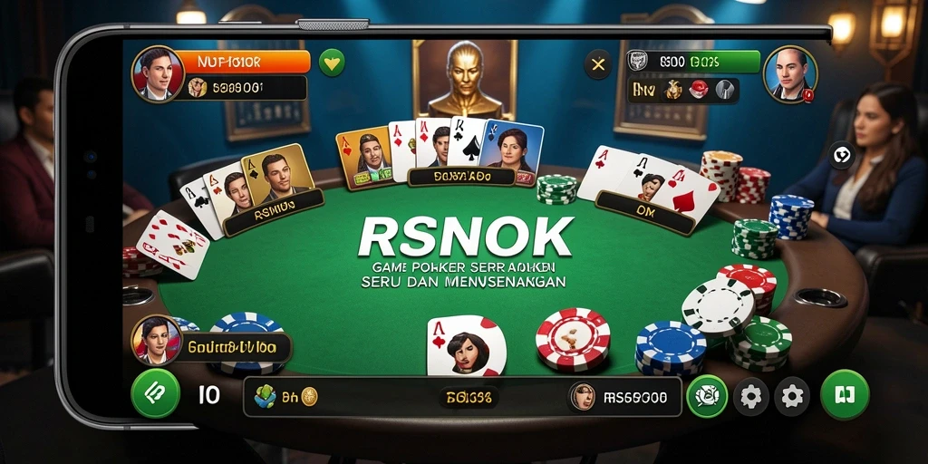 Tampilan gameplay Poker yang menegangkan dan mengasyikkan di RSNOK.