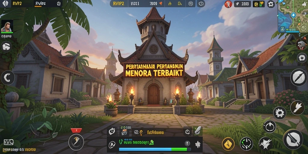 Screenshot utama menunjukkan serunya gameplay Tower Defense RVIP2.