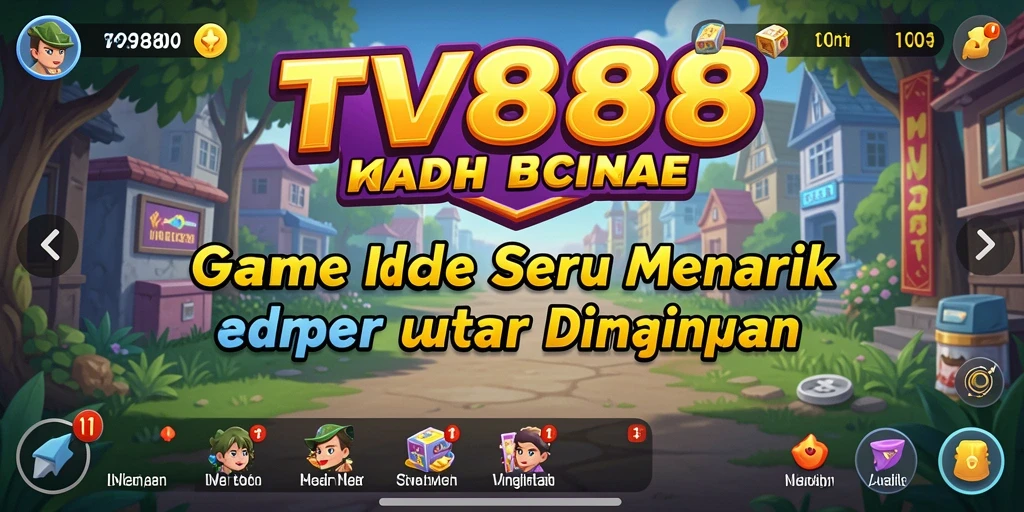 Tampilan gameplay seru dan menenangkan dalam TV888.