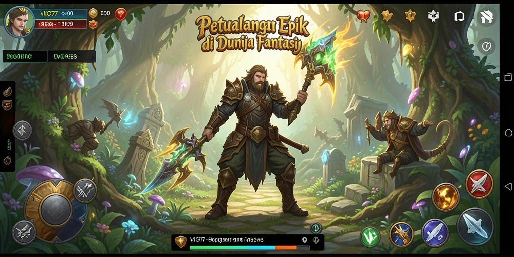 Screenshot menampilkan aksi seru dalam gameplay petualangan VIO77.